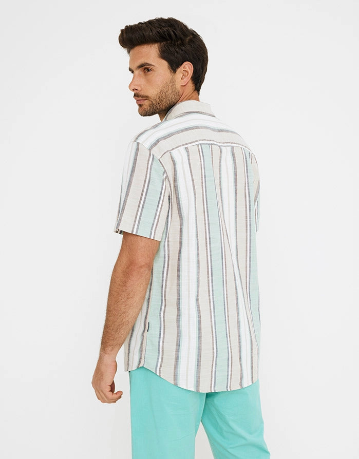 Striped Short Sleeve Shirt - Salah