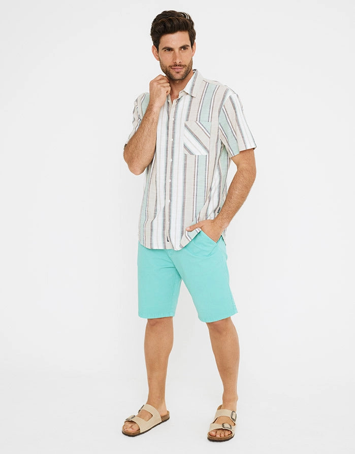 Striped Short Sleeve Shirt - Salah