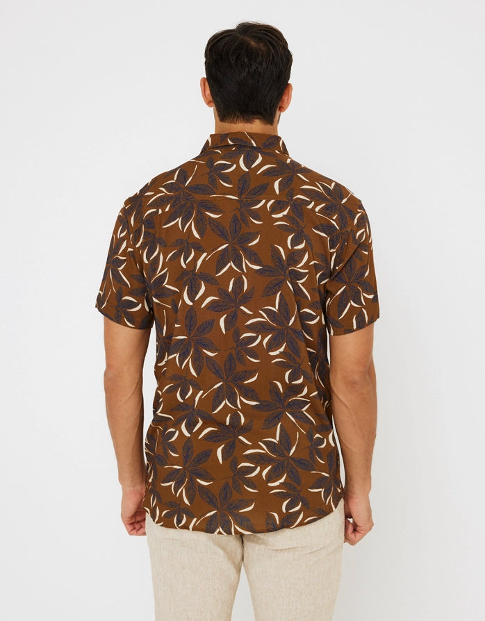 Camisa Manga Corta Marron - Kane