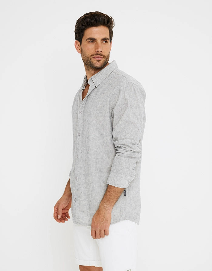 Camisa Manga Larga Azul - Caprera