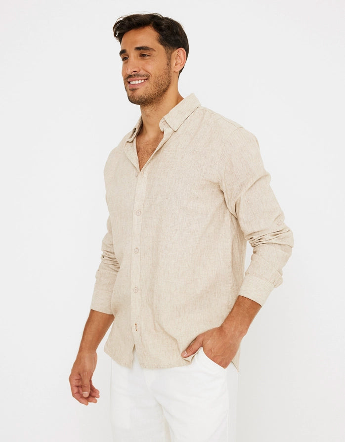 Camisa Manga Larga Beige - Caprera