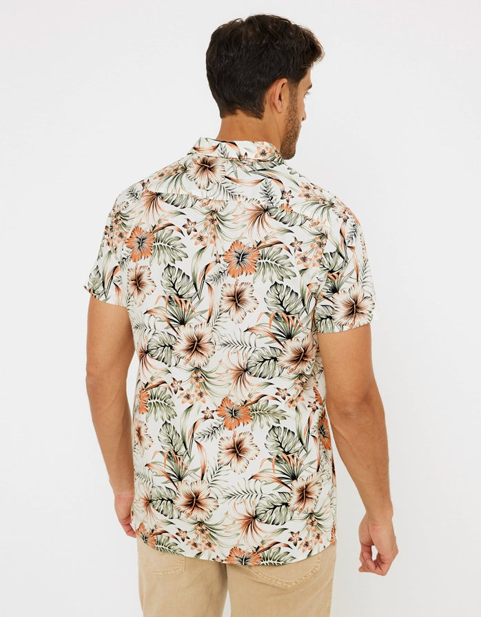 Off White Short Sleeve Shirt - Asinara