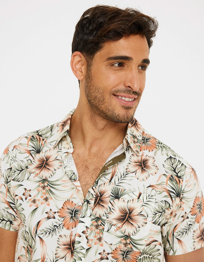 Off White Short Sleeve Shirt - Asinara