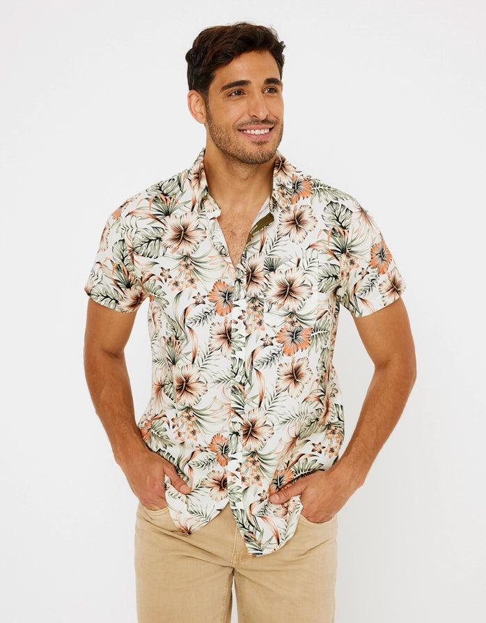 Off White Short Sleeve Shirt - Asinara