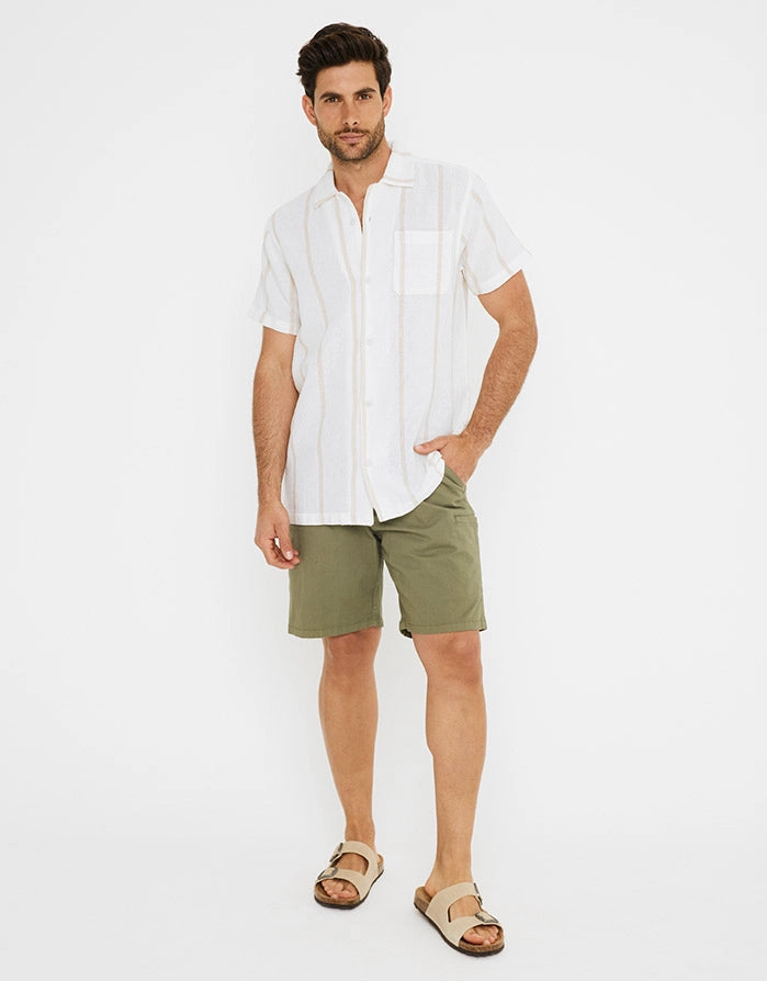 Kurzärmeliges gestreiftes Hemd - Estromboli