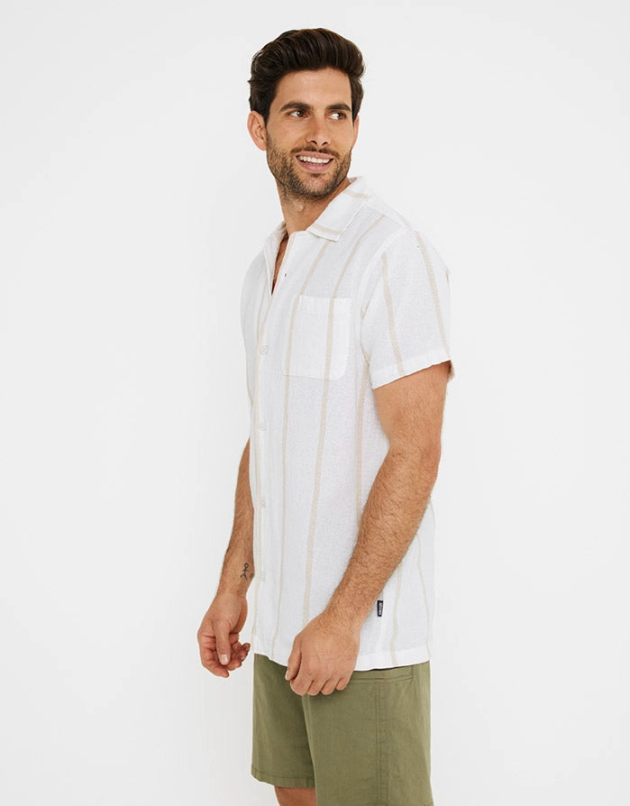 Kurzärmeliges gestreiftes Hemd - Estromboli