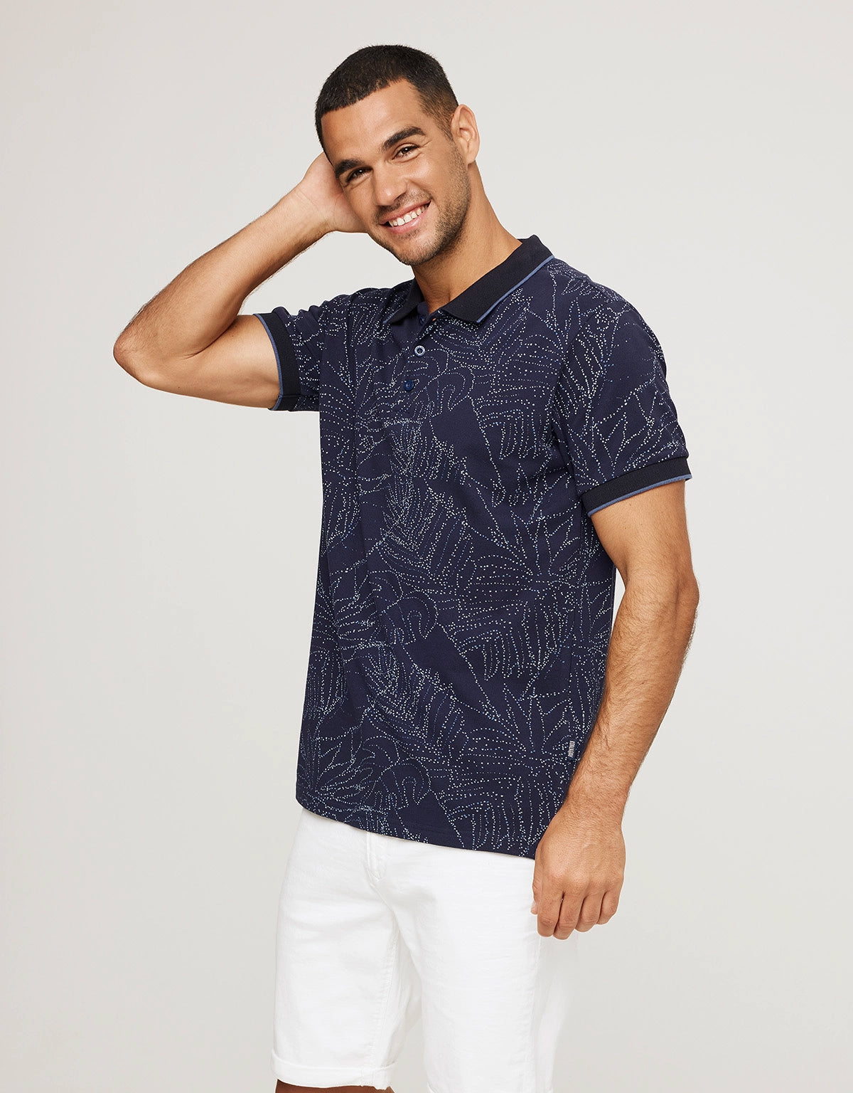 Polo Manga Corta Algodón Azul- Bolos