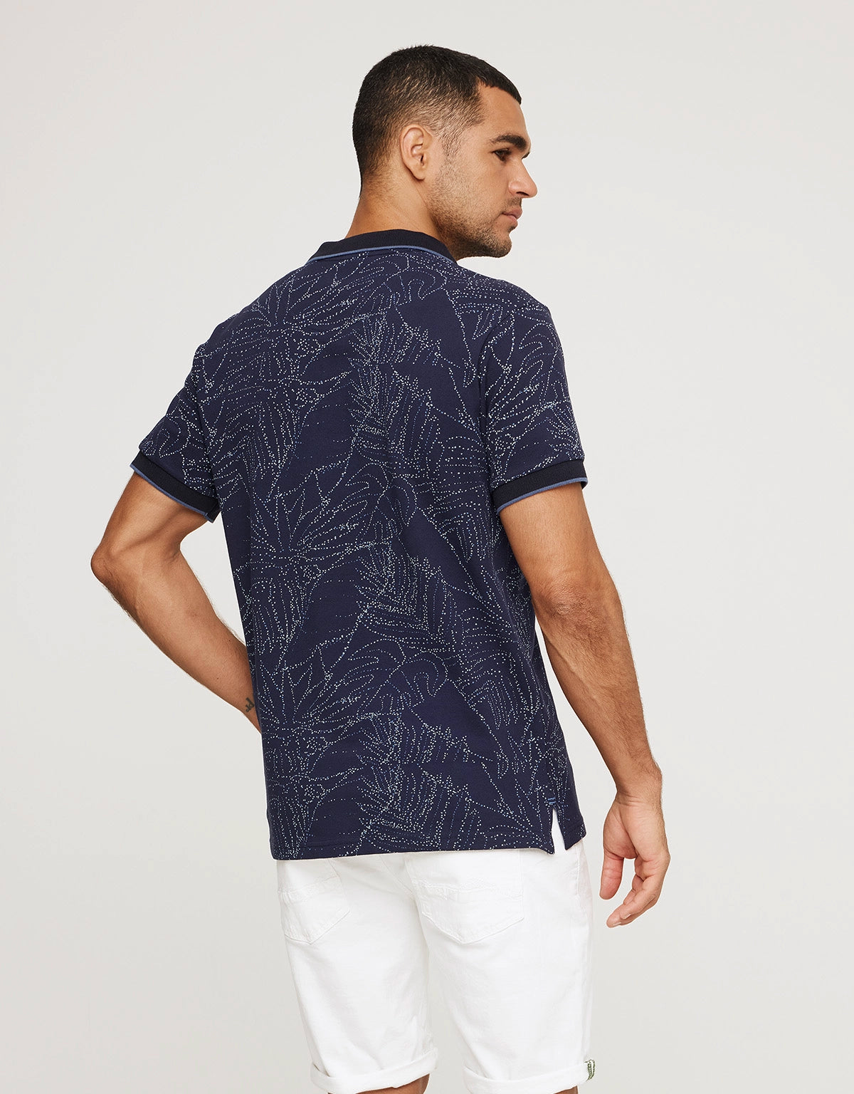 Polo Manga Corta Algodón Azul- Bolos