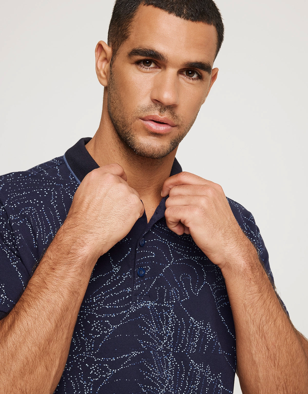 Polo Manga Corta Algodón Azul- Bolos