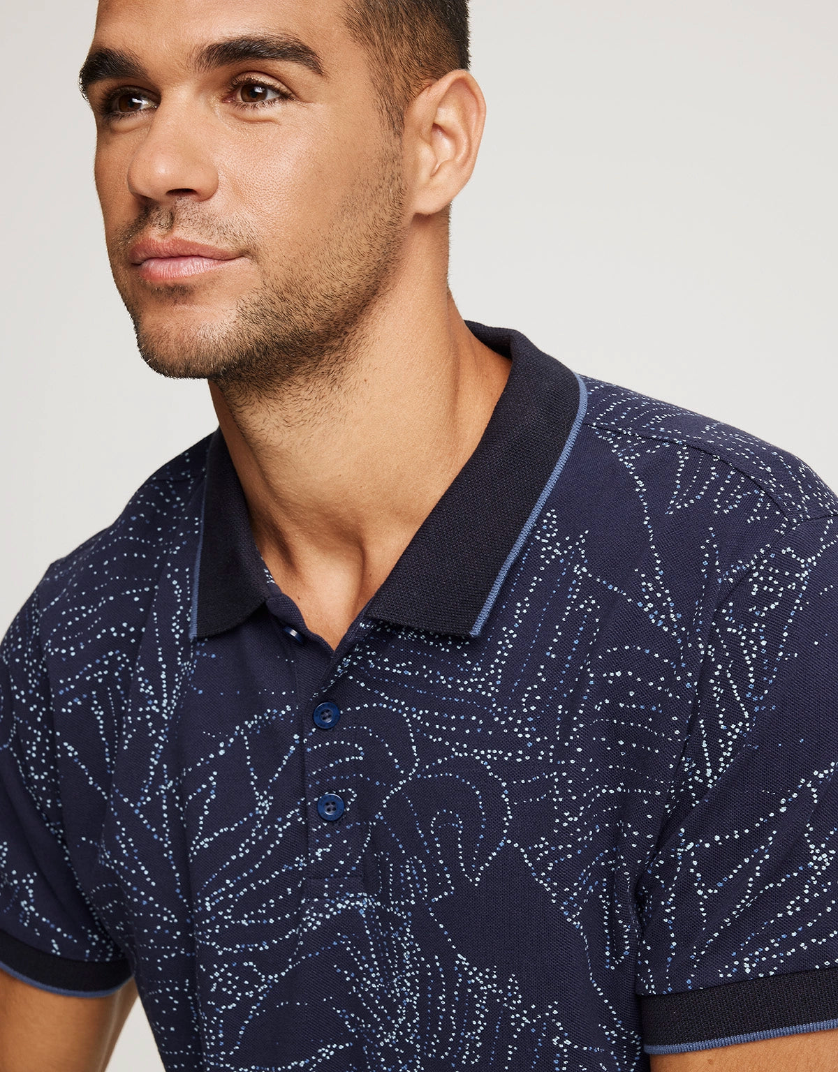 Polo Manga Corta Algodón Azul- Bolos