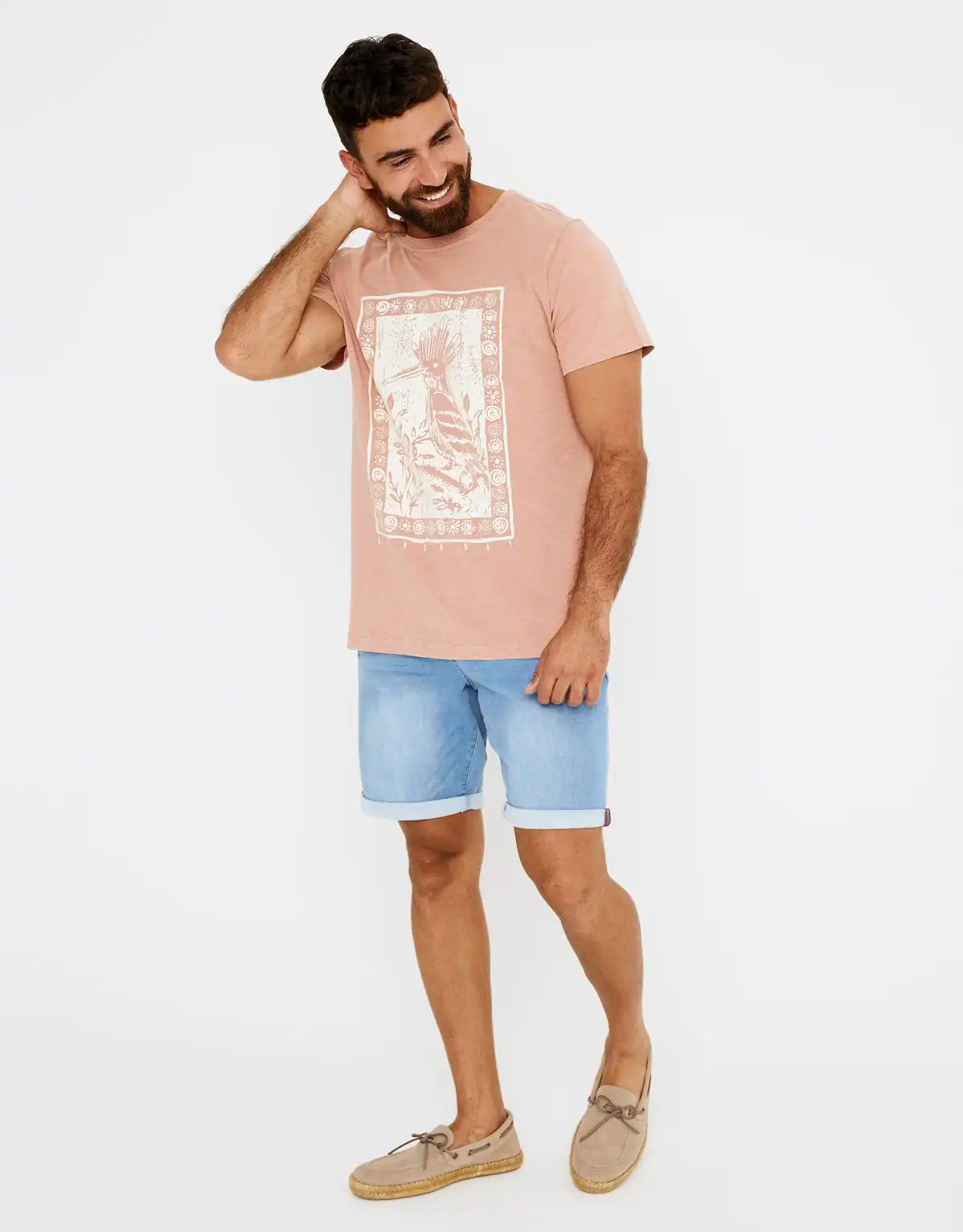 Camiseta Manga Corta Algodón Rosa - Bodhi 5