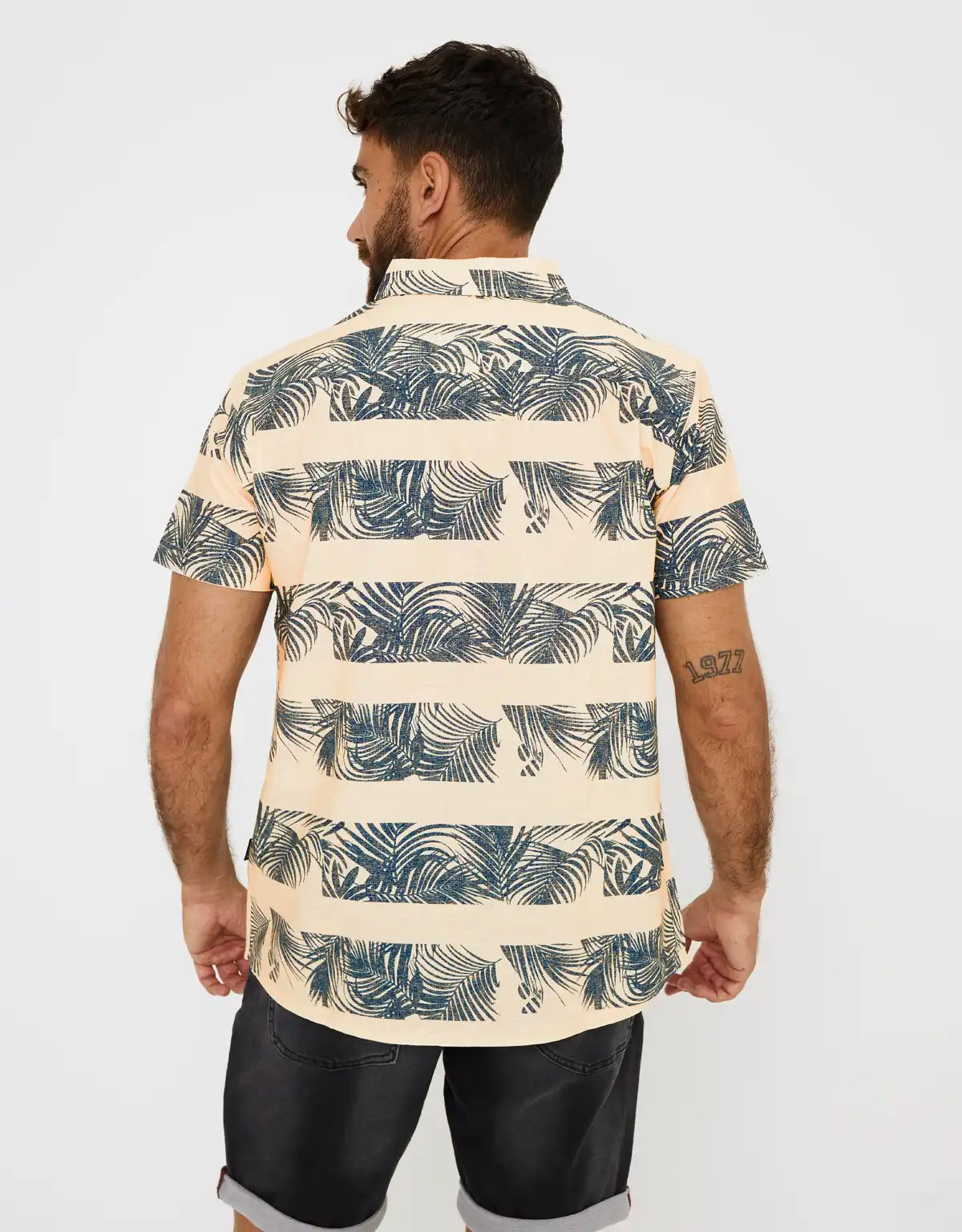 Camisa Manga Corta Estampada Rayas - Spiridion