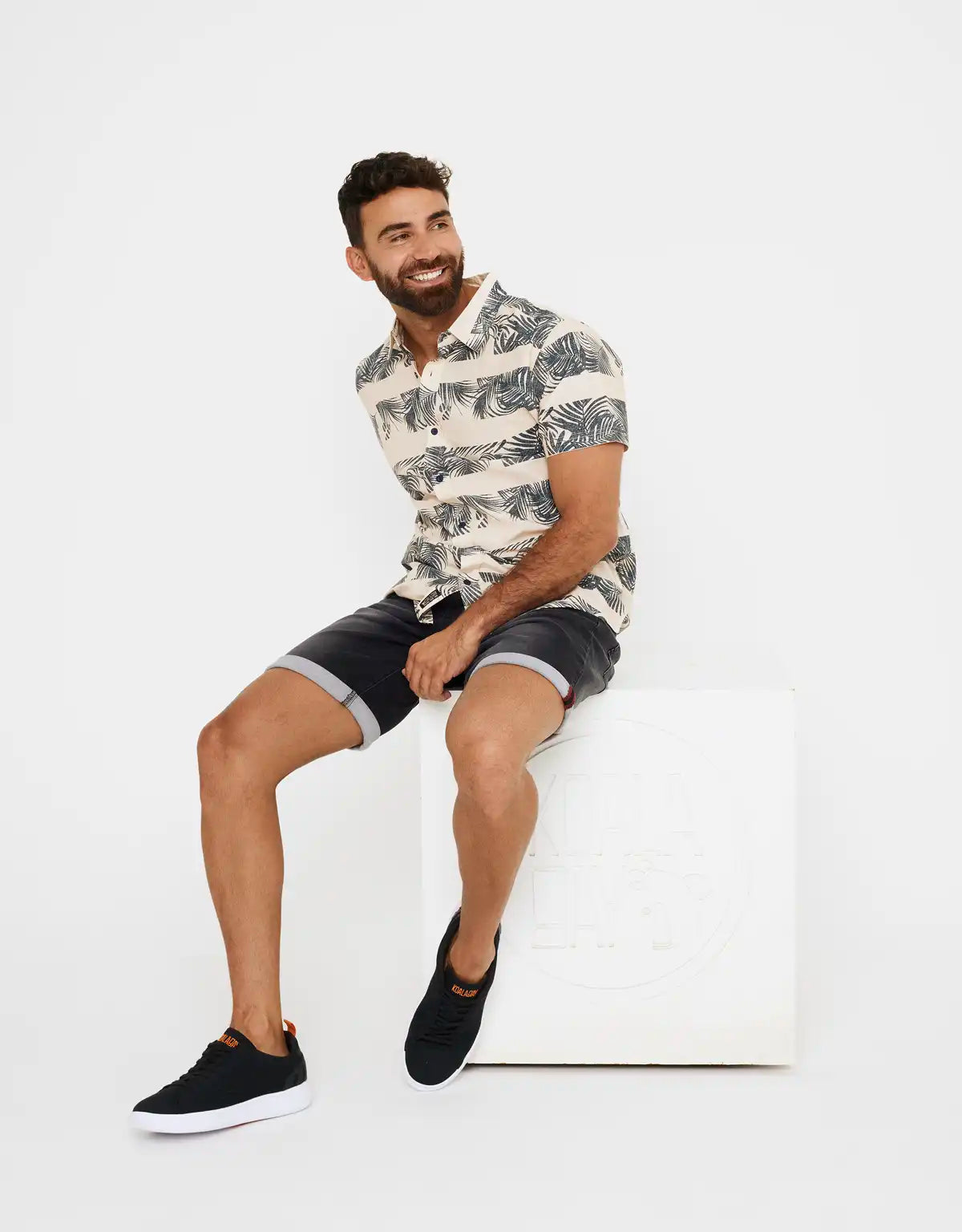 Camisa Manga Corta Estampada Rayas - Spiridion