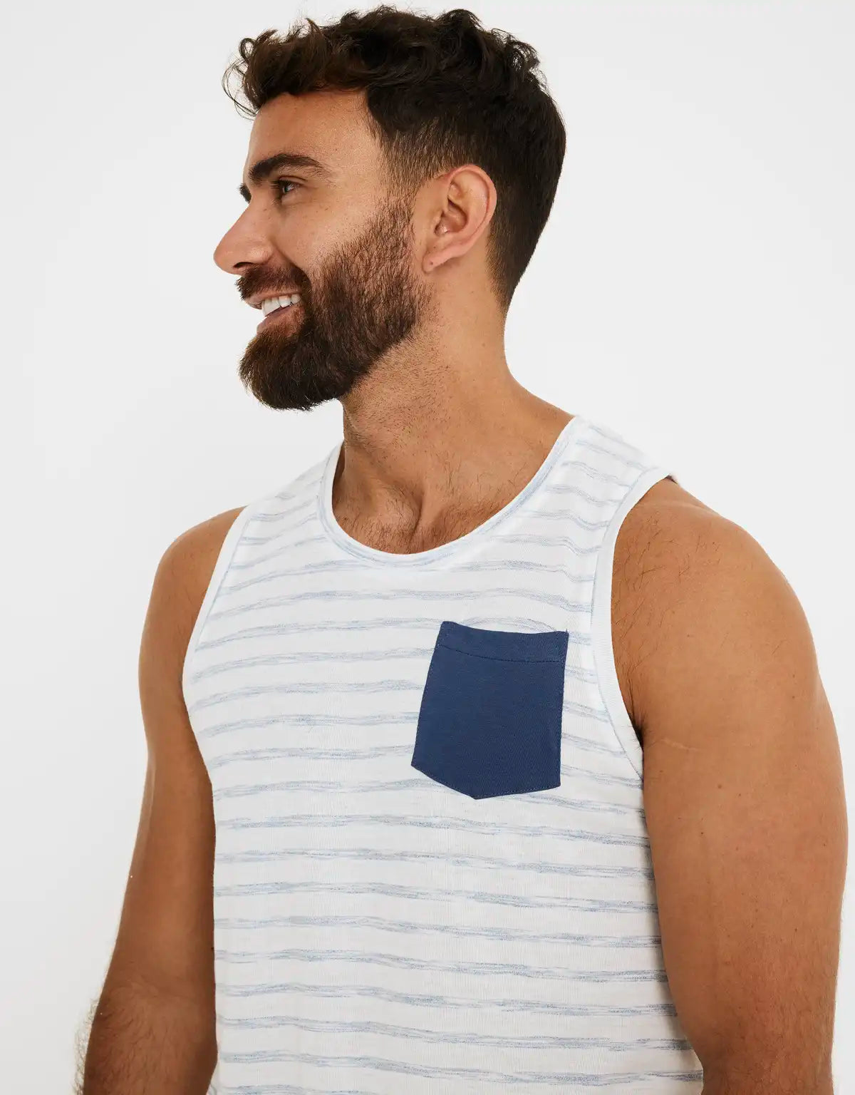 Camiseta tirantes algodón azul - Hast