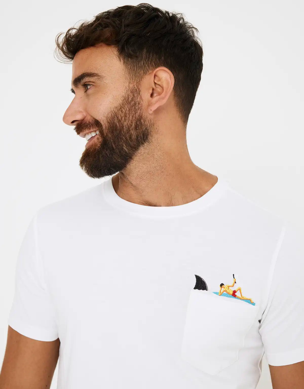 Camiseta Manga Corta Bordado Bolsillo - Barrol