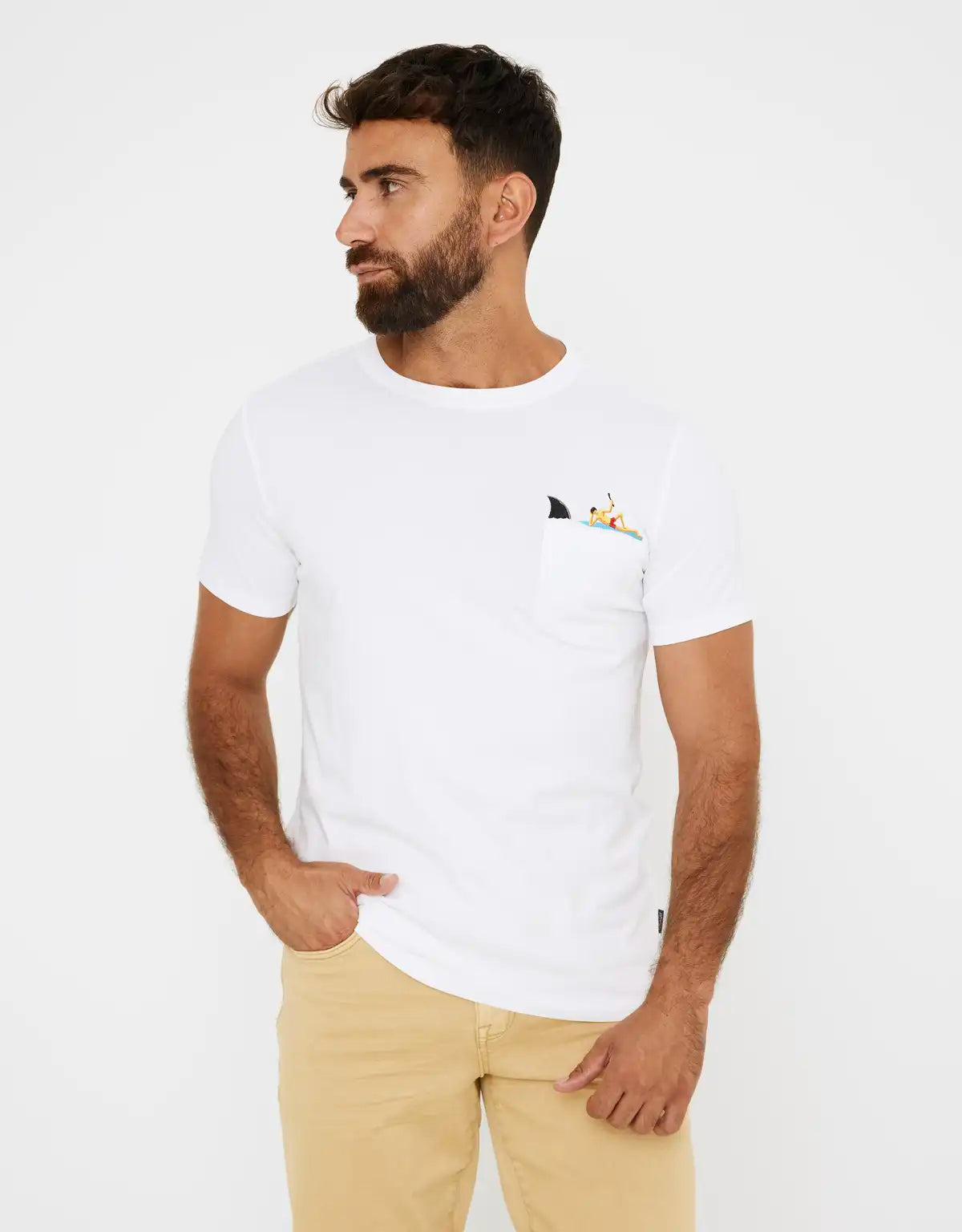 Camiseta Manga Corta Bordado Bolsillo - Barrol