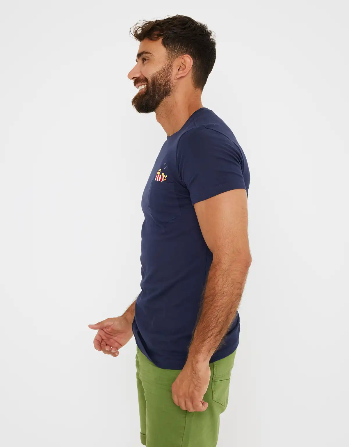 Camiseta Manga Corta Bordado Bolsillo - Barrol