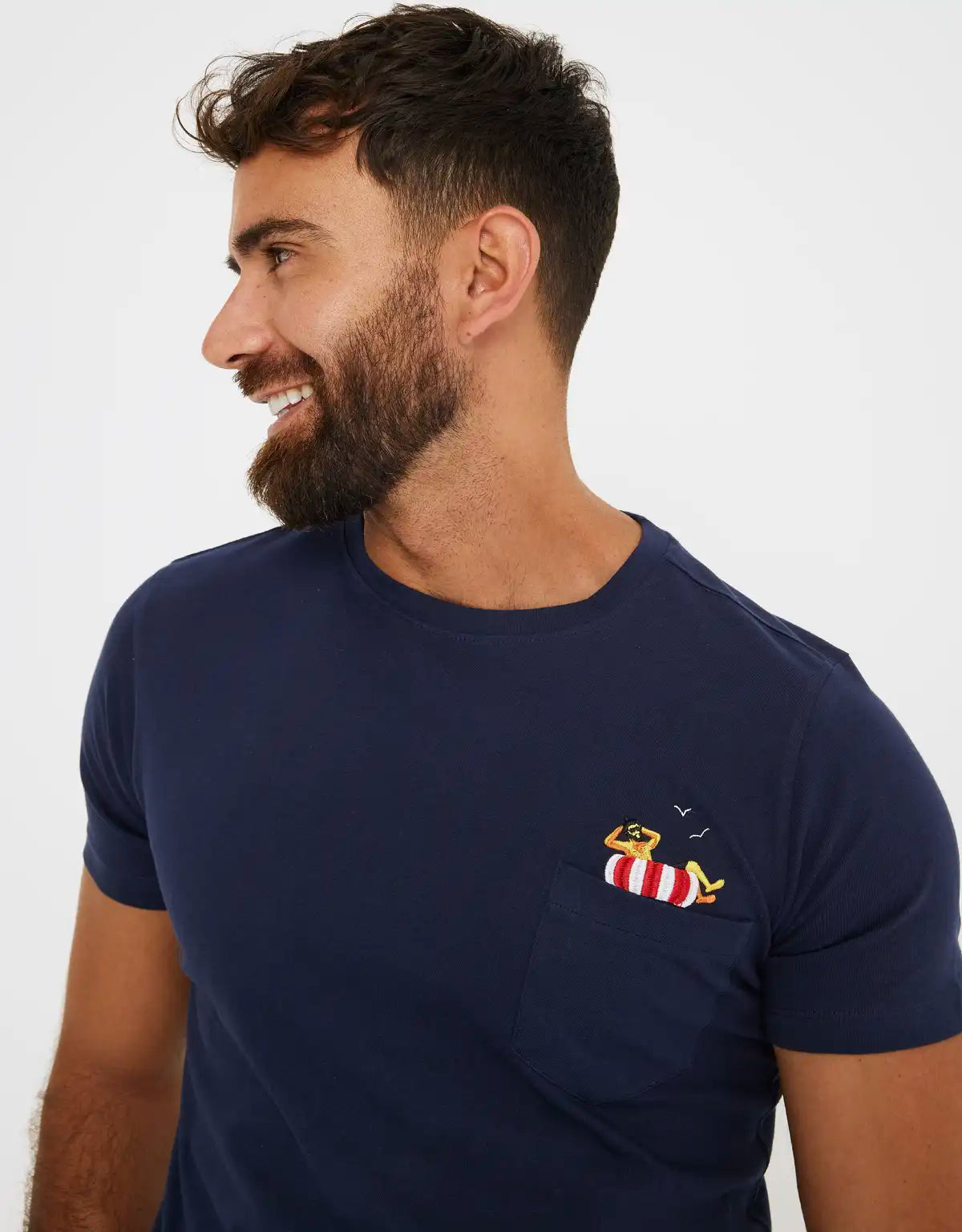 Camiseta Manga Corta Bordado Bolsillo - Barrol