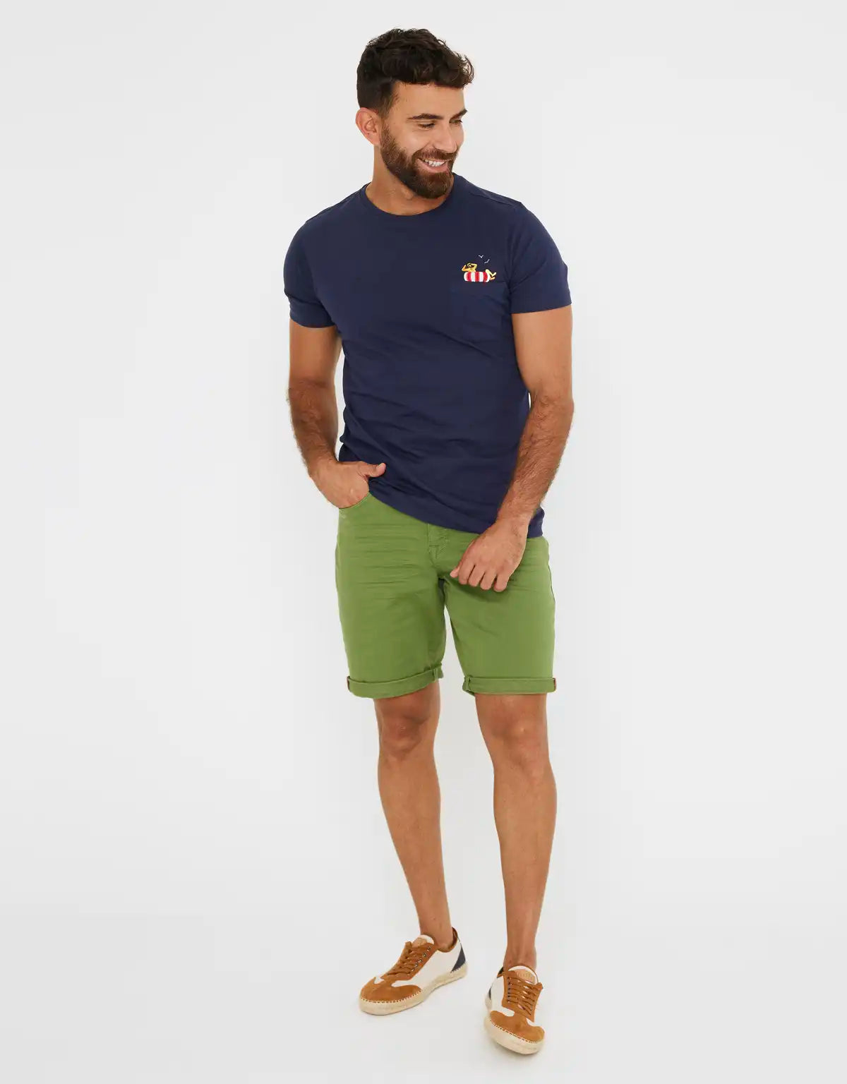 Camiseta Manga Corta Bordado Bolsillo - Barrol