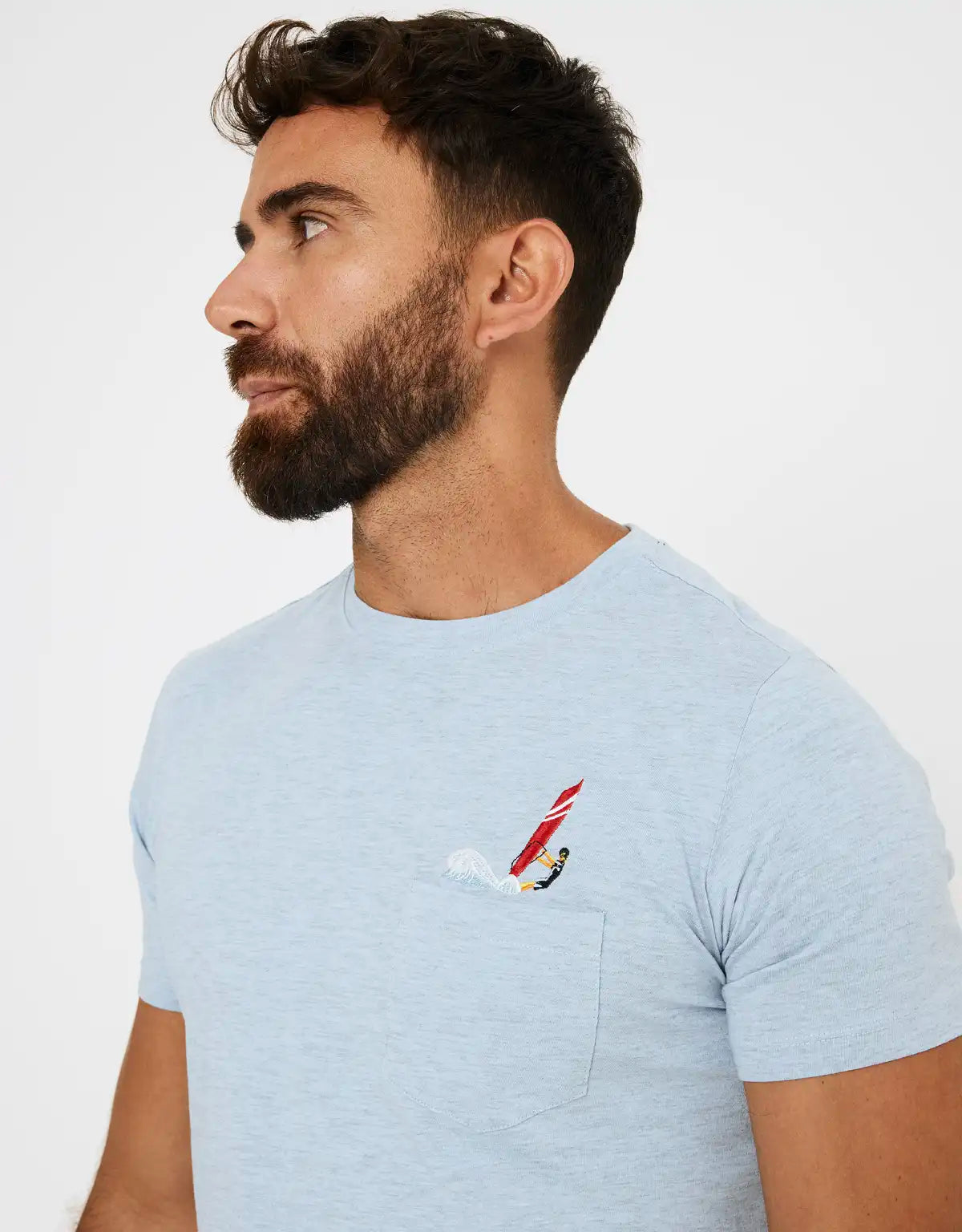 Camiseta Manga Corta Bordado Bolsillo - Barrol