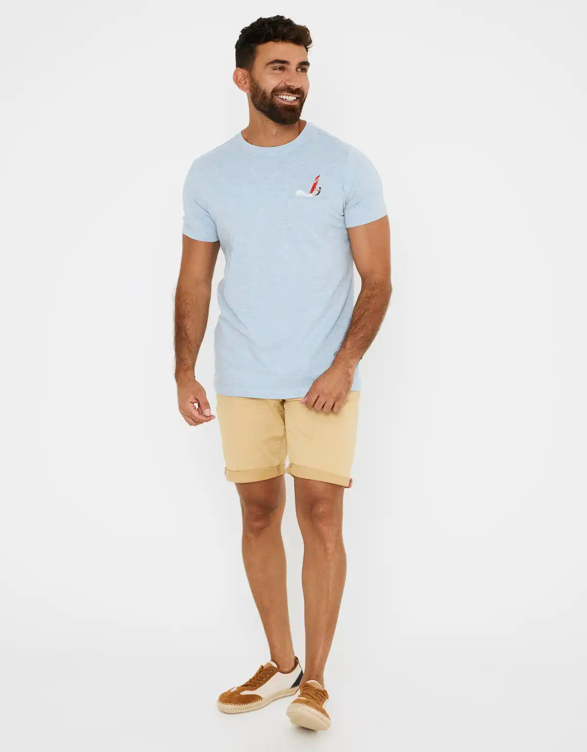 Camiseta Manga Corta Bordado Bolsillo - Barrol