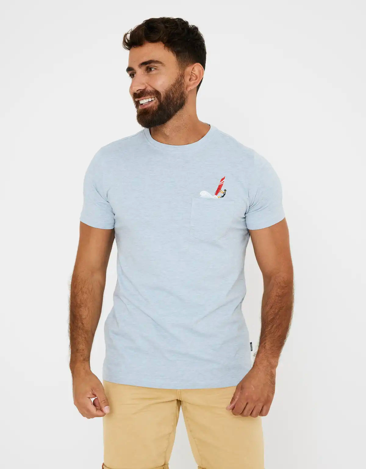 Camiseta Manga Corta Bordado Bolsillo - Barrol