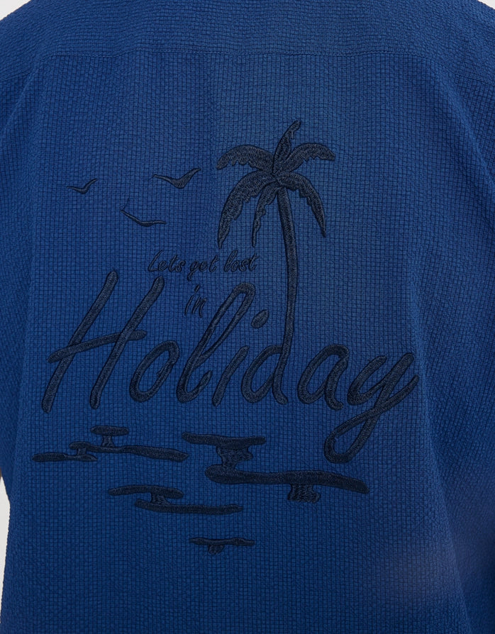 Camisa Manga Corta Azul - Berdún 5