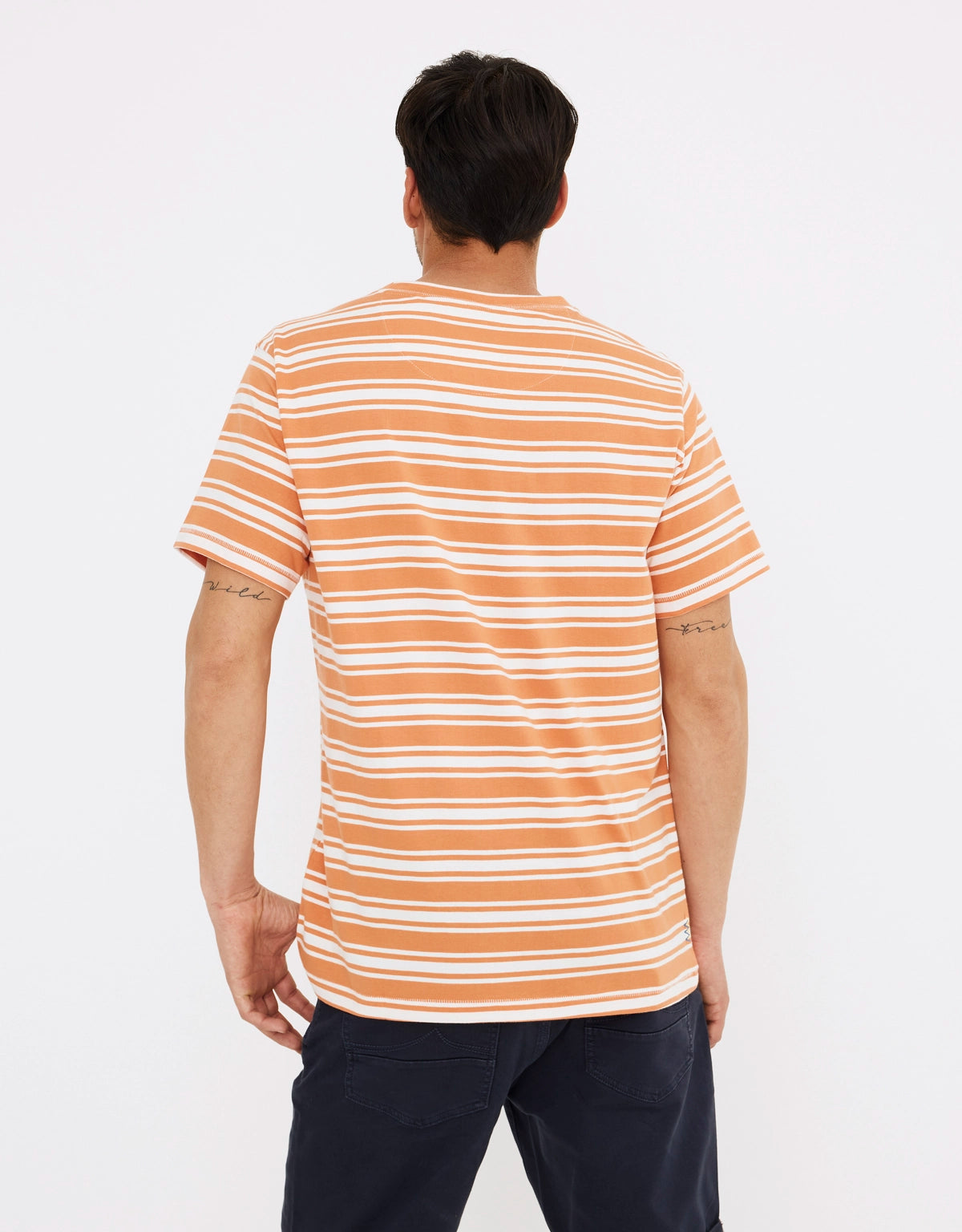 Camiseta Manga Corta Rayas Naranja- Hari 2