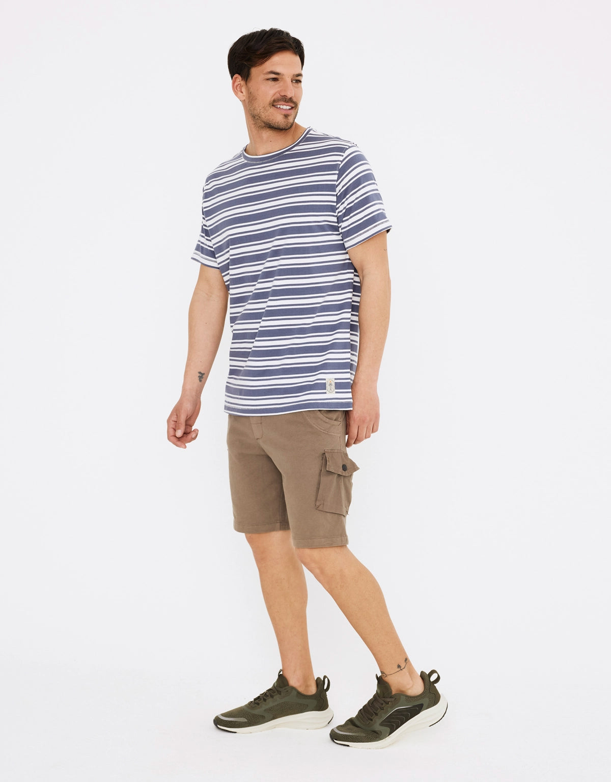 Camiseta Manga Corta Rayas Azul- Hari 6