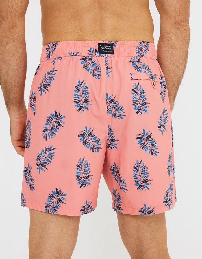 Short de bain régulier avec imprimé - Palmier