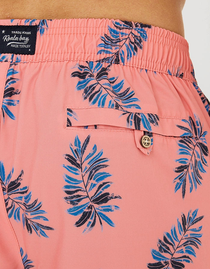 Short de bain régulier avec imprimé - Palmier