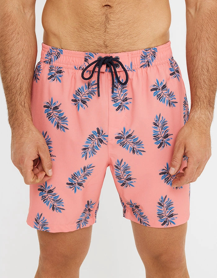 Short de bain régulier avec imprimé - Palmier