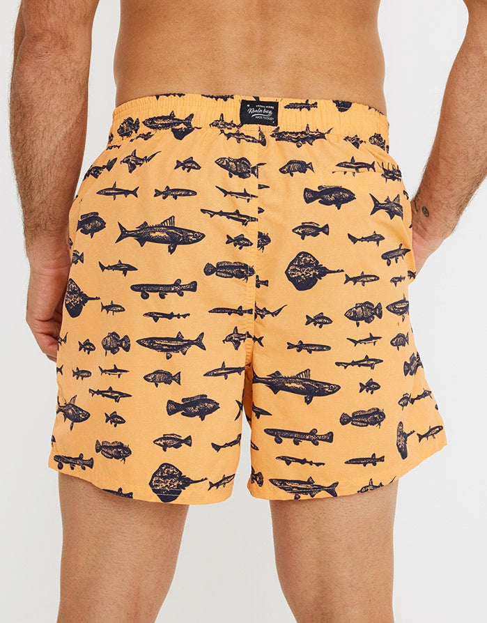 Bañador Corto Motivo Naranja - Fish