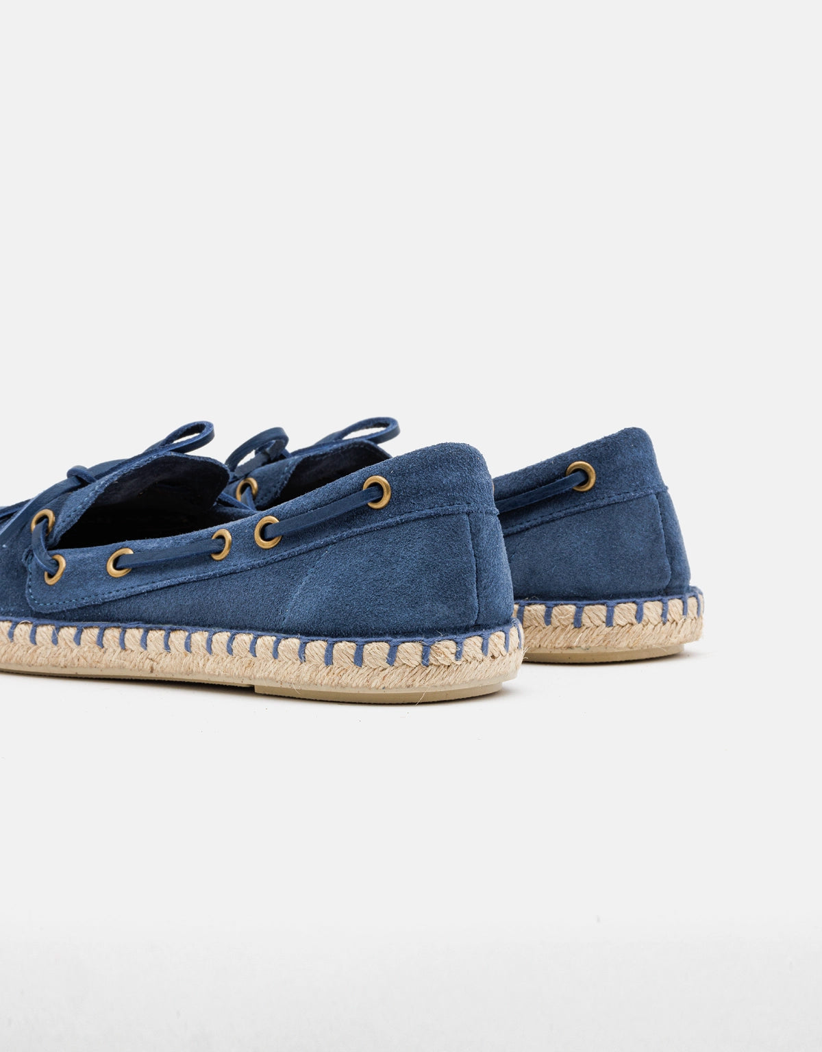 Alpargata serraje y yute azul para mujer 2