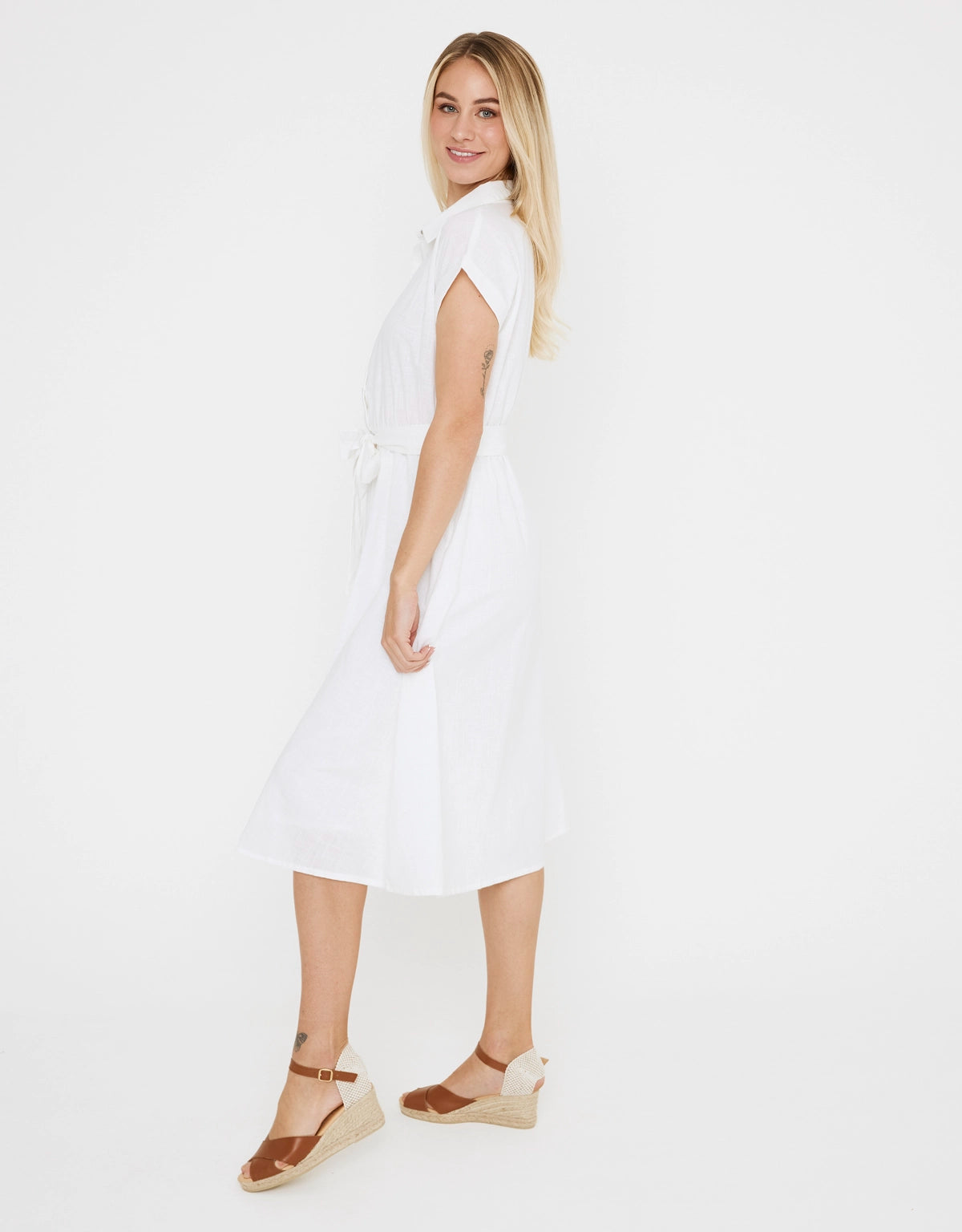 Vestido Midi Cuello Camisa - Karin