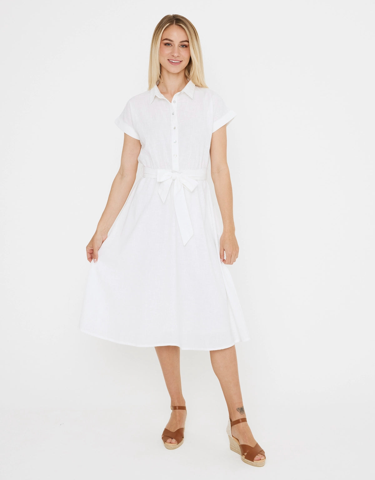 Vestido Midi Cuello Camisa - Karin