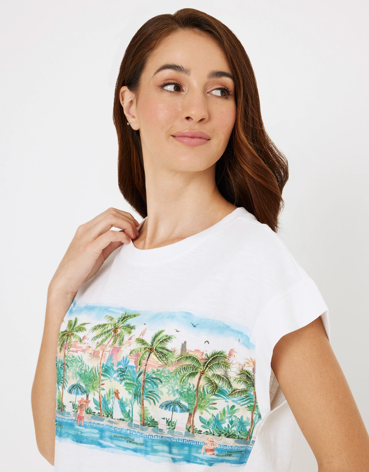 Camiseta Manga Corta Blanco - Naliaca 2