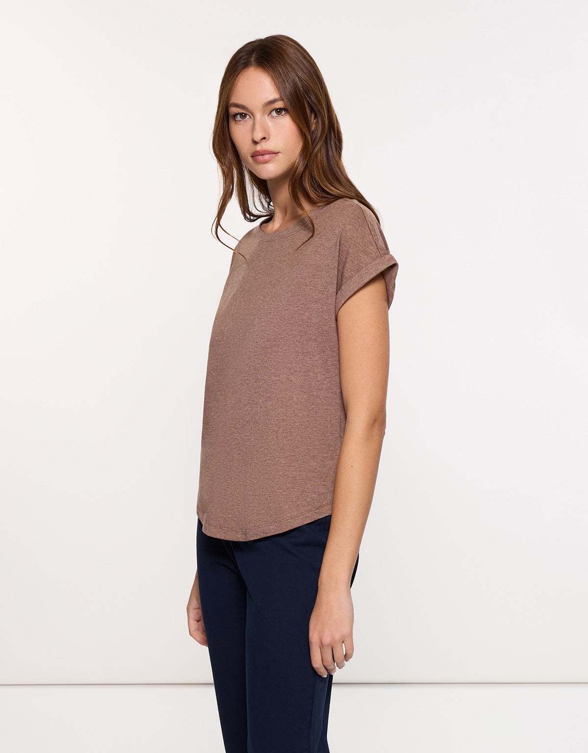 Camiseta Manga Corta Marrón - Luma 3