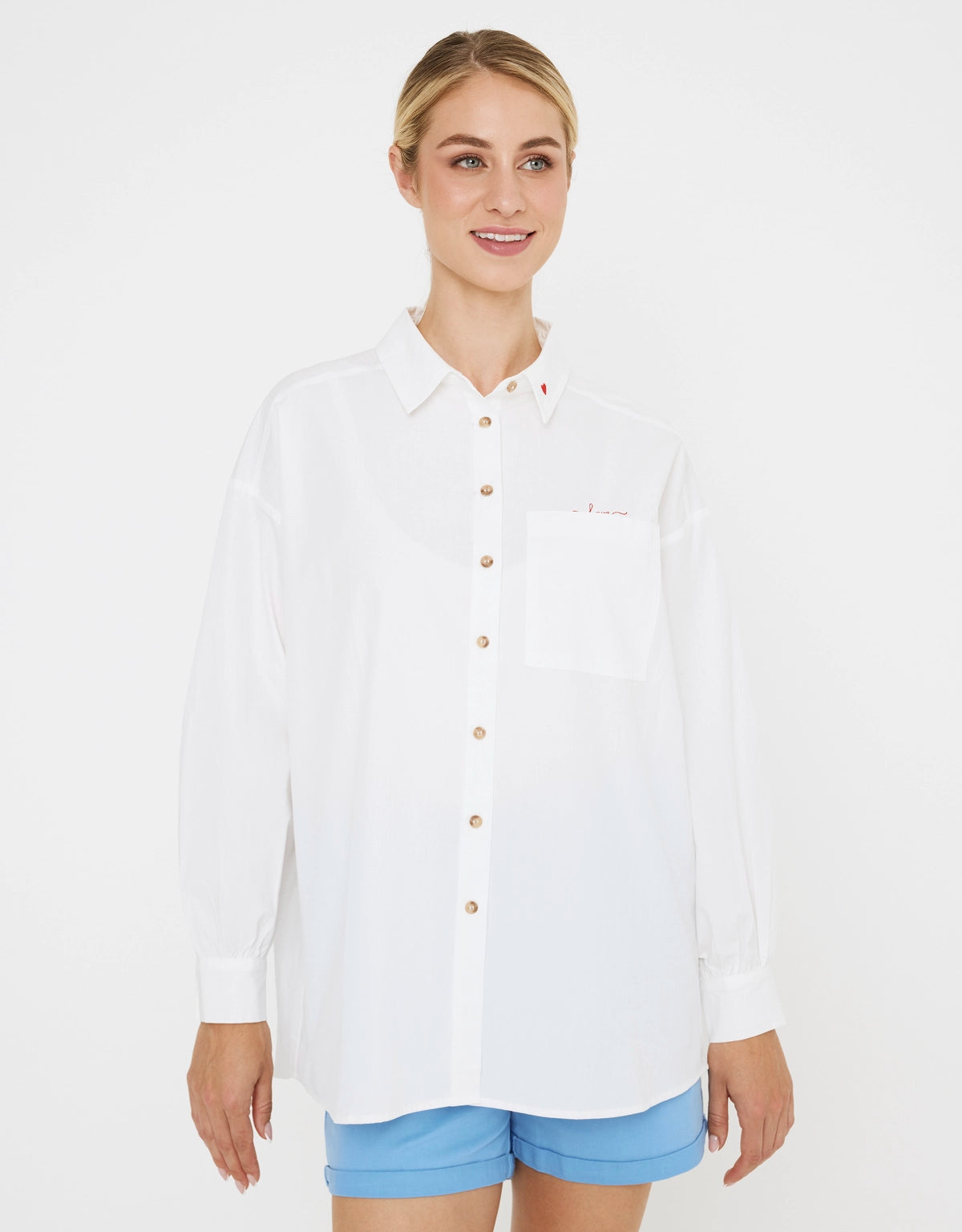 Camisa manga larga bordada - Leialiss