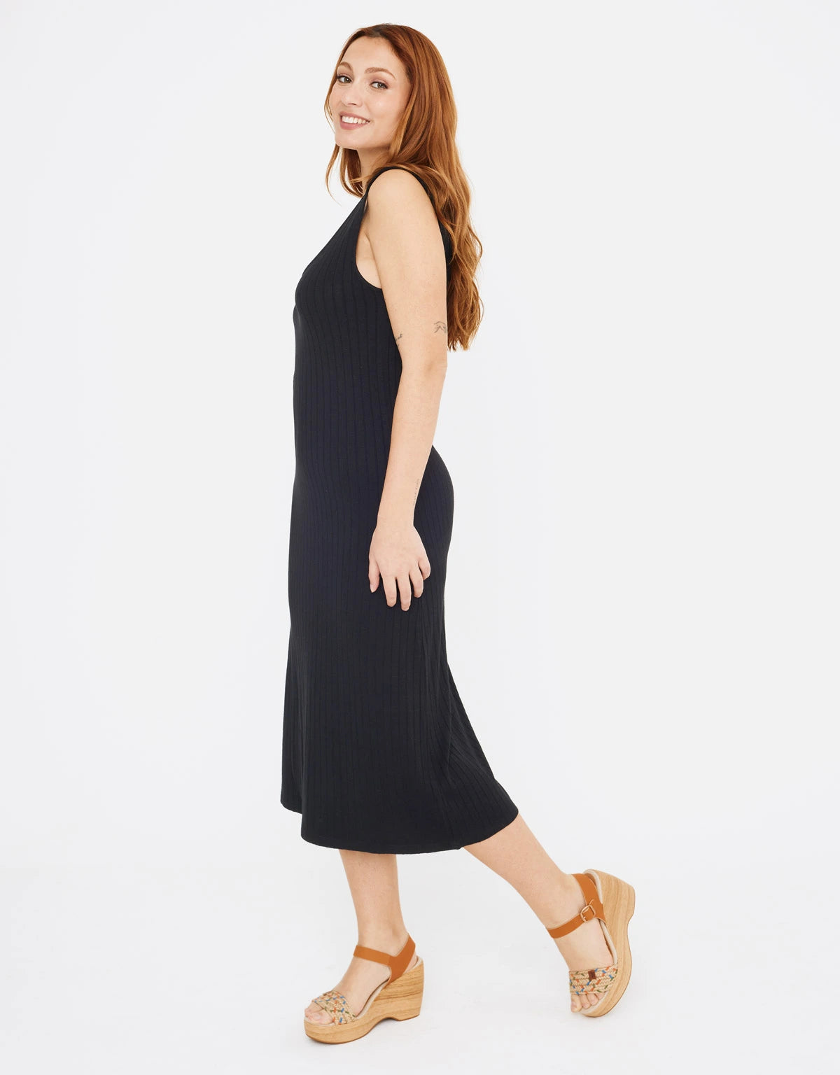 Vestido Midi Largo Cuello Redondo - Desita