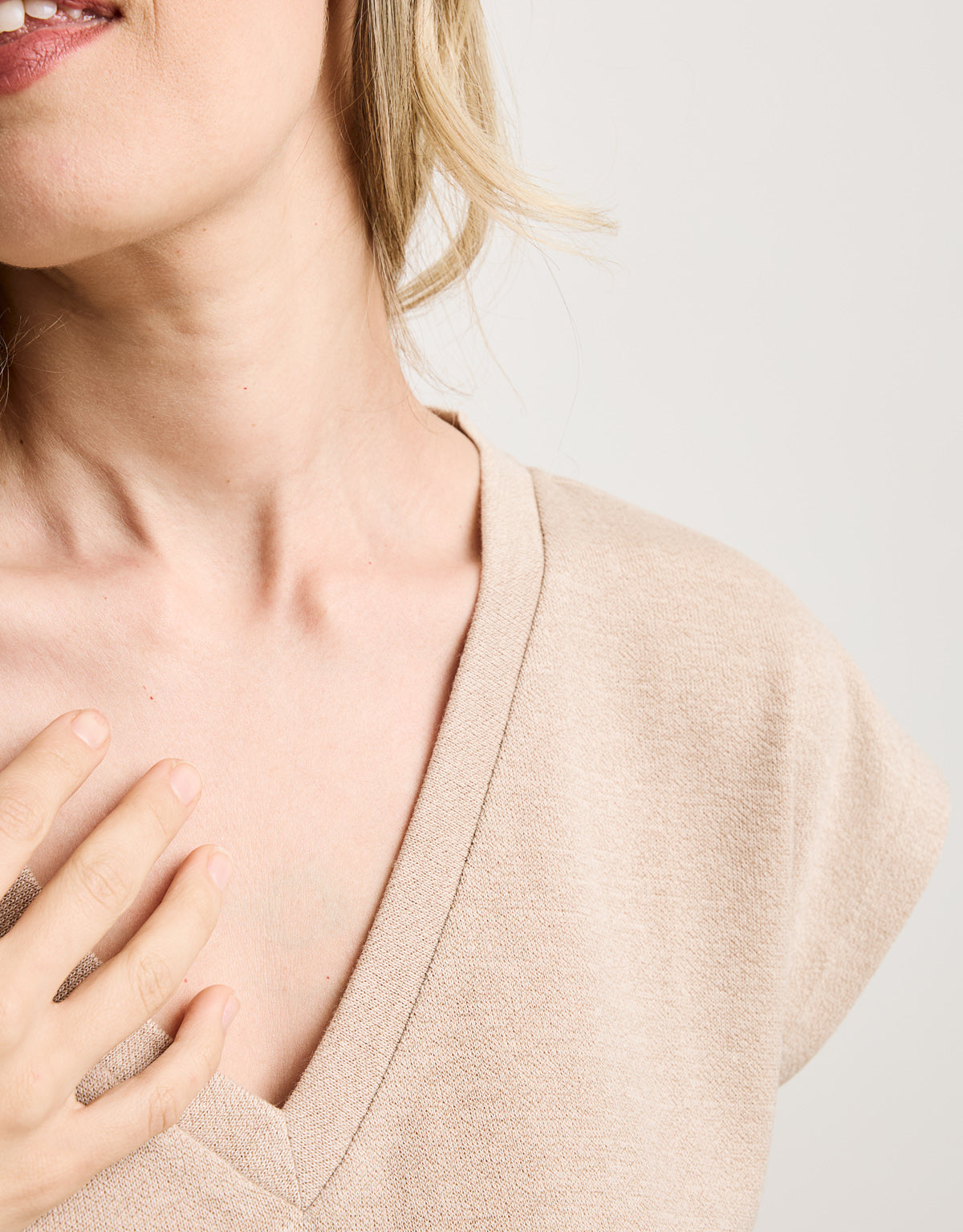 T-shirt beige à manches courtes - Imara