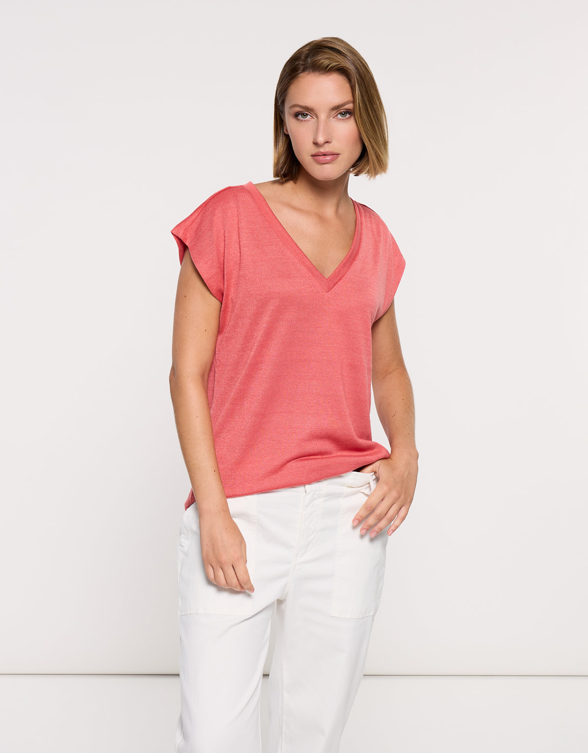 Camiseta Manga Cortal Coral - Imara