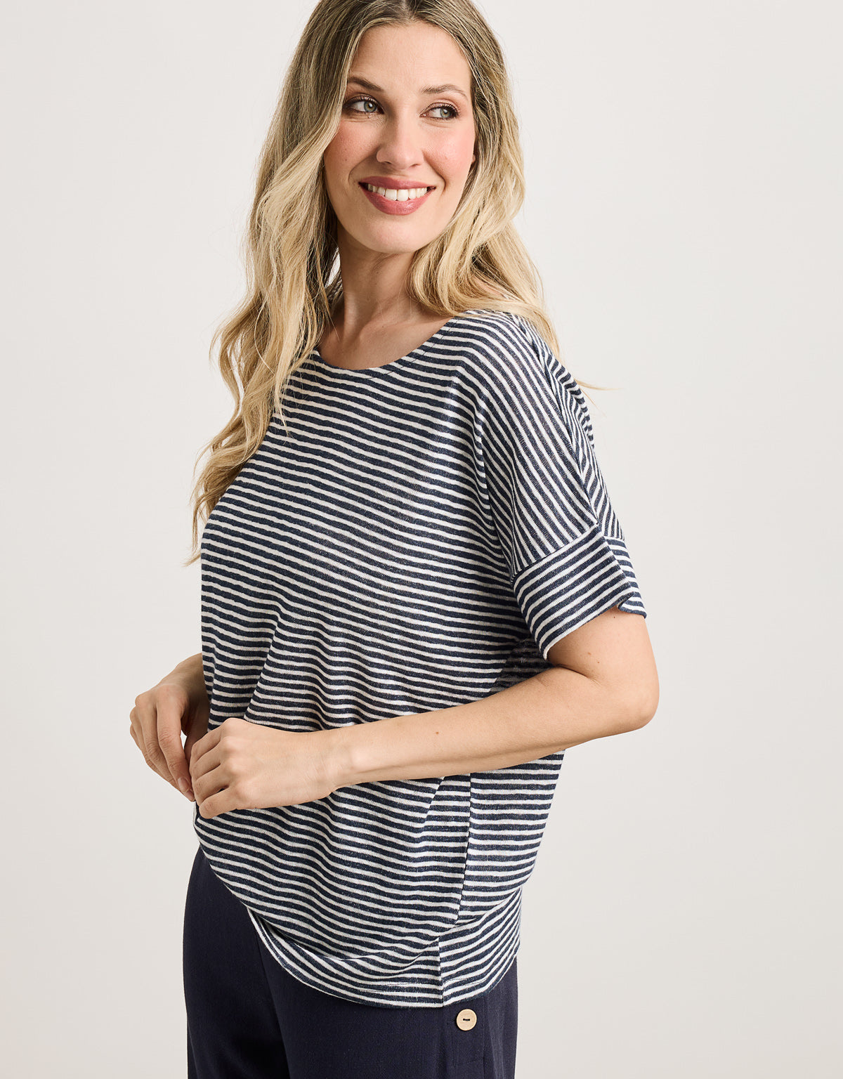 Camiseta Manga Corta Azul Marino - Solfidea