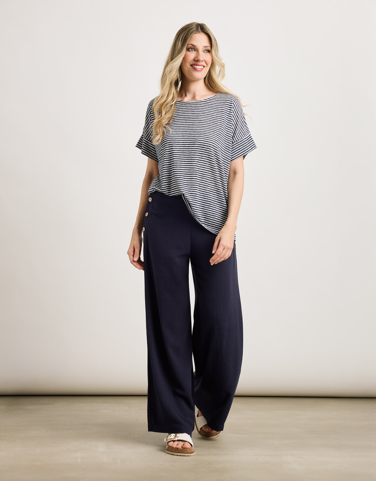 Camiseta Manga Corta Azul Marino - Solfidea