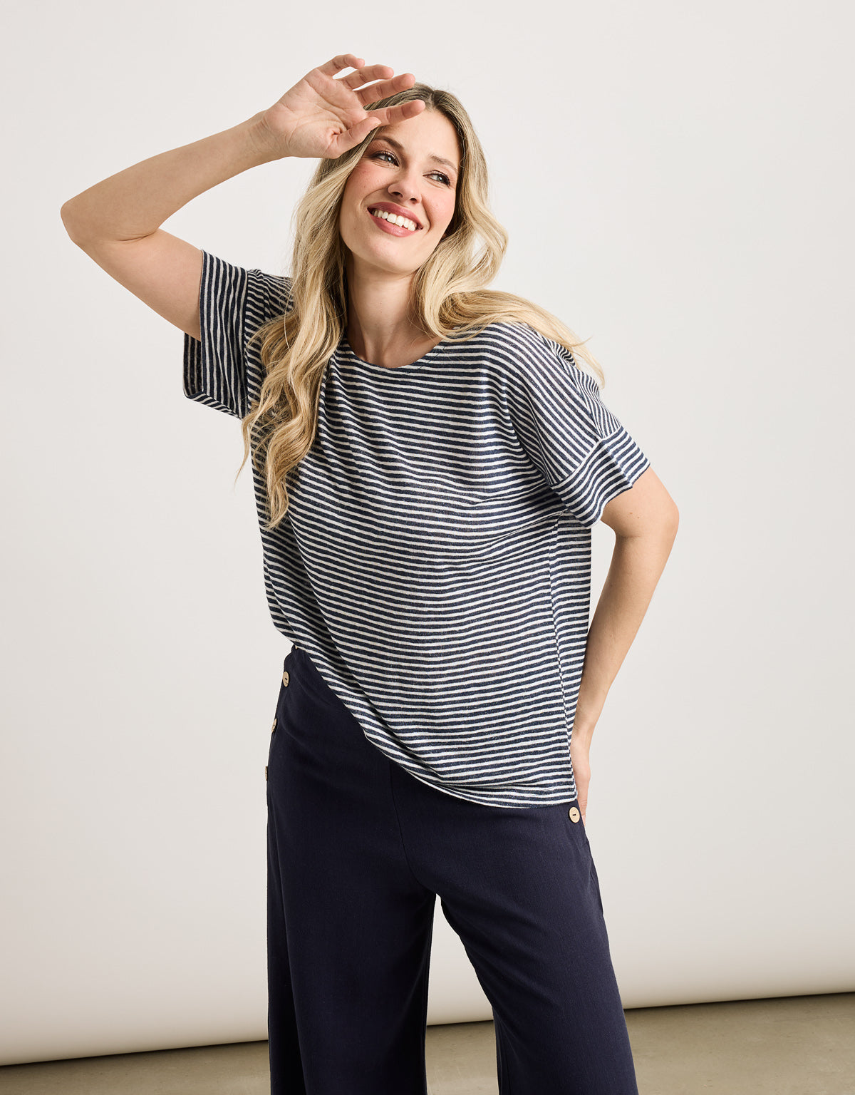 Camiseta Manga Corta Azul Marino - Solfidea