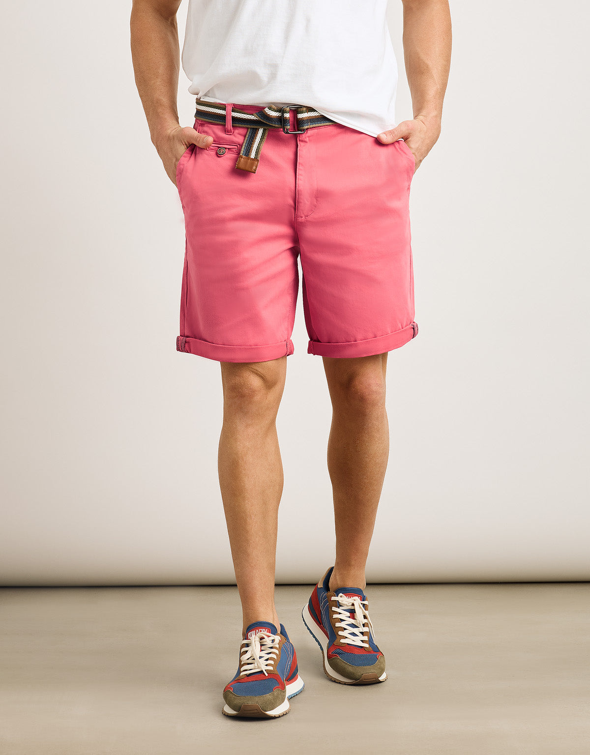 Bermuda algodón cinturón coral - Esteban