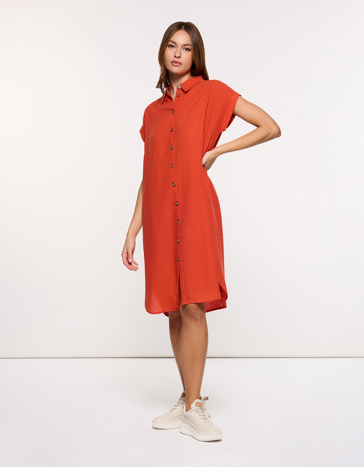 Vestido Midi Naranja - Bayo 1