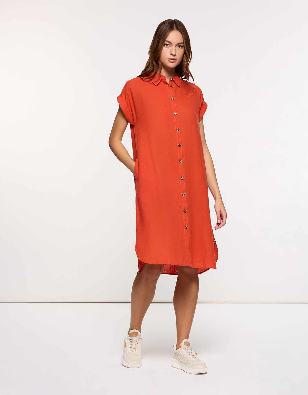 Vestido Midi Naranja - Bayo 4