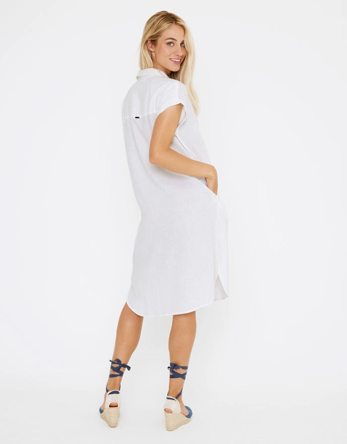 Vestido Midi Lino - Bayo