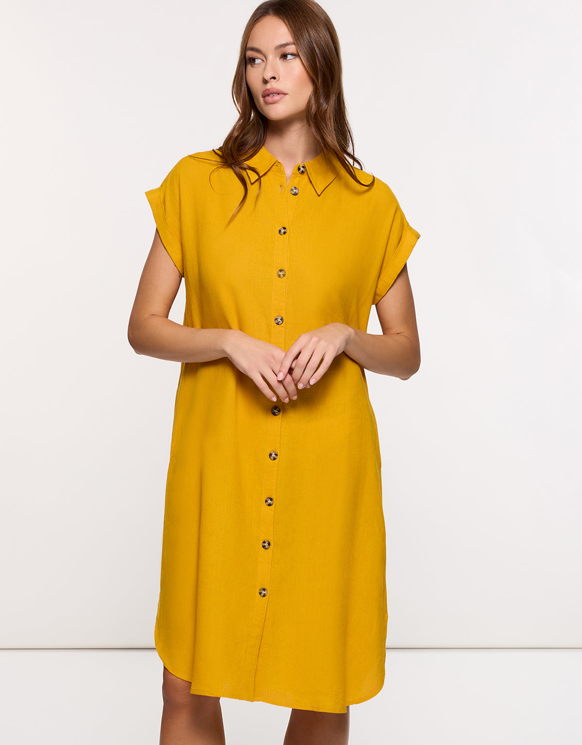 Vestido Midi Mostaza - Bayo